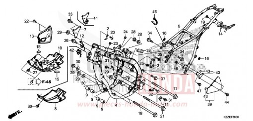 CARROSSERIE DE CHASSIS CRF250RLAH de 2017